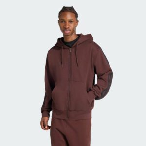 essentials 3‑stripes fleece hoodie – sfh356