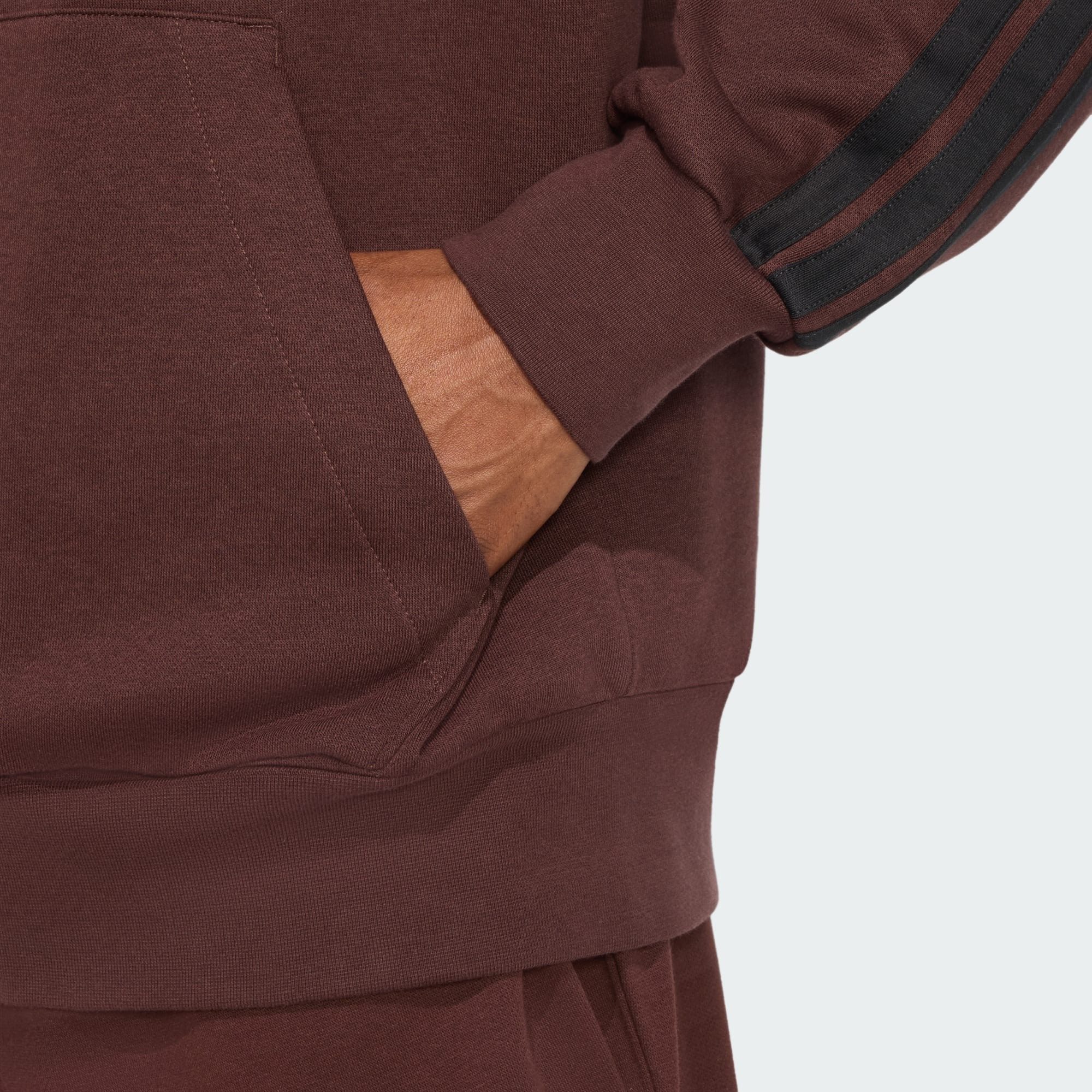 essentials 3‑stripes fleece hoodie – sfh356 essentials 3‑stripes fleece hoodie – sfh356