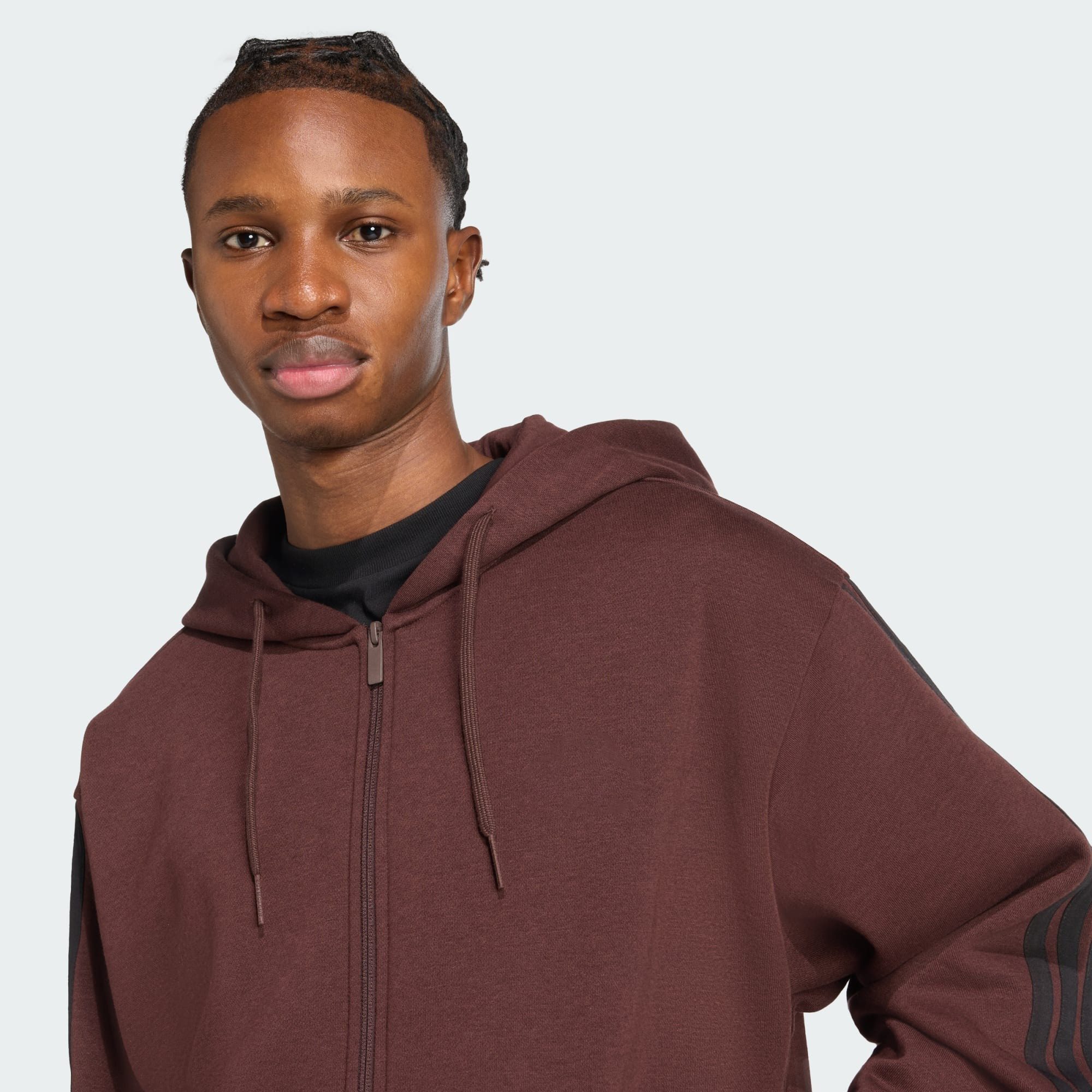 essentials 3‑stripes fleece hoodie – sfh356 essentials 3‑stripes fleece hoodie – sfh356