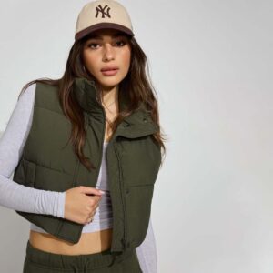 chic puff crop vest – ccv387