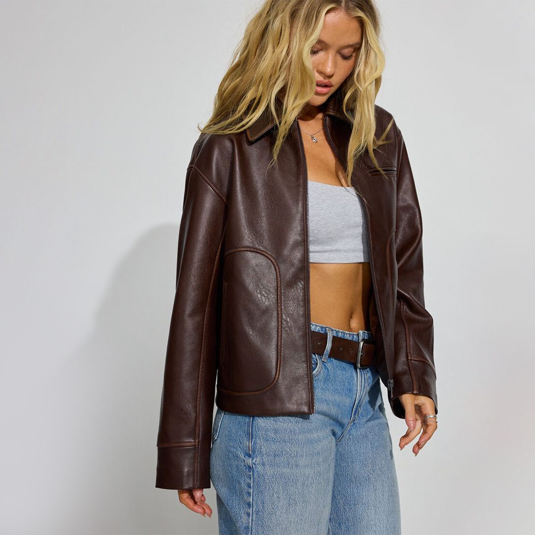 faux leather worker jacket – fwj385 faux leather worker jacket – fwj385
