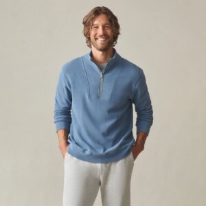 ribbed half zip sweatshirt – rhs411