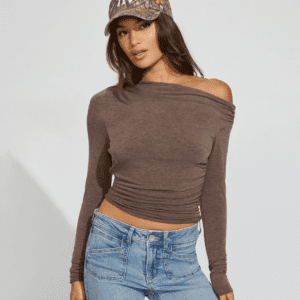 off shoulder long sleeve top – lst425